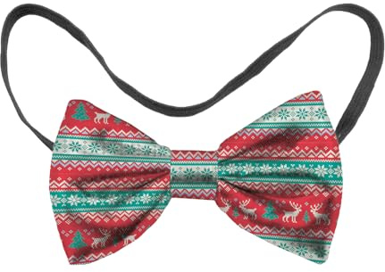 Folat 63782 Noeud papillon-Fairisle-Cozy Christmas Couleurs, Décorations de fête, Père, Bonhomme de Neige, Sapin de Noël, Multicolore
