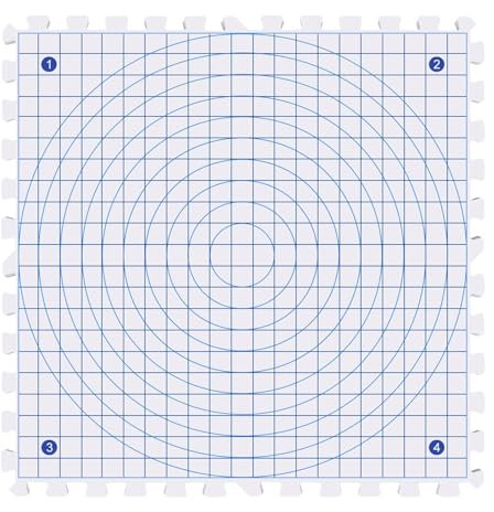 Coopay Spannmatten Stricken, Blocking Mats 4 Pack Spannmatten Häkeln mit 100pcs Stabile T-Nadeln für Stricken Häkeln Spitze, Dicke Ineinandergreifende Spannmatten 28 cm Granny Square Spannen