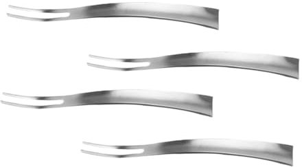 Cabilock Stainless Steel Fruit Forks and Dessert Forks Set, 4pcs Matte 304 Stainless Steel, Rust-Resistant Kitchen Gadget for Home, Party and Salad Serving