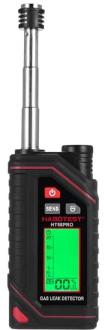 HT58PRO Rechargeable Natural Gas Detector Gas Leak Detector with 11.5-inch Extendable Probe%LEL Propane Leak Detector with Built-in Flashlight for Methane Butane Combustible Gas for Home RV