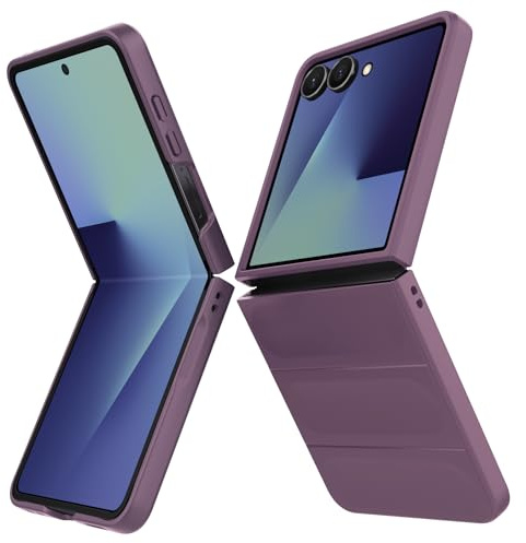 BonYonka Hülle Kompatibel mit Samsung Galaxy Z Flip 7, Hard PC Stoßfest Schutzhülle Kratzfest Rugged Cover, Rundumschutz Schutzhülle mit Kameraschutz, Lila