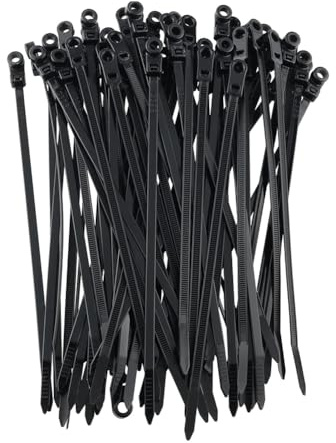 iubfegt 300Pcs Screw Hole Cable Ties Reusable Fixed Nylon Cable Ties Self-Locking Cord Tie Straps Fastening Loop