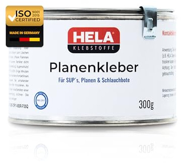 HELA® PVC Kleber für Schlauchboot, Pool, Zelt & SUP – dauerelastisch & wasserfest – extra starke Haftung – Kunststoffkleber – auch für andere Untergründe geeignet - Made in Germany