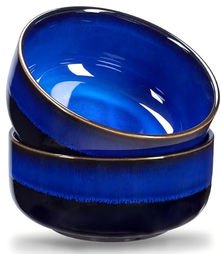2 Stück Müslischalen Groß aus Porzellan, 900ml Keramik Ramen Schüssel Set für Küche, Servierschüsseln Müslischüsseln Suppenschalen Salatschale Pastaschüssel Schalen Bowl Set
