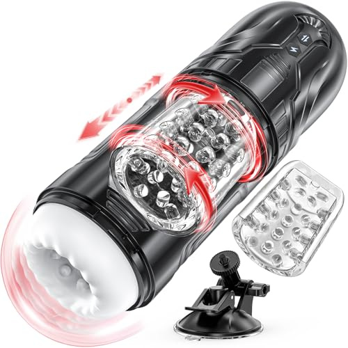 YIMOOCH Male Masturbator, 7x7 Modes & Turbo Boost & Suction Base, Sex Toys
