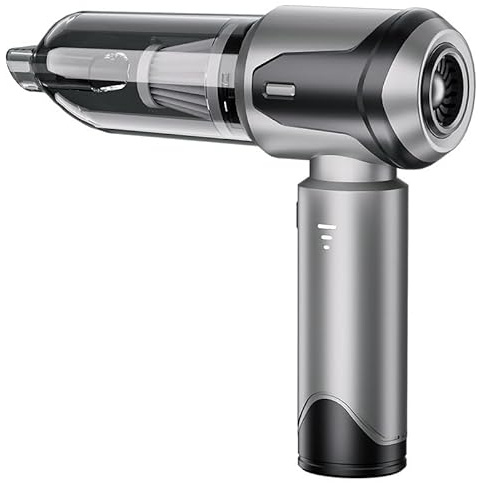 Grixz Handheld Vacuum Cleaner, 22000Pa Powerful Car Vacuum Cleaner Cordless, Silver Gray