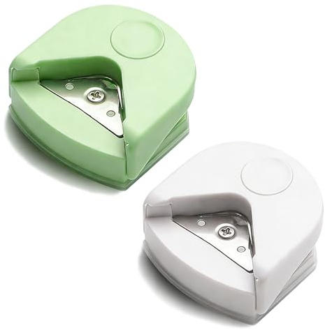 Eckenabrunder für Laminierfolien Eckenrunder Stanzer, Mini Eckenrunder Set, Corner Cutter Punch, Robuster Eckenabrunder,Eckenstanzer Für Laminierfolien,Büro&basteln(2 Stück)