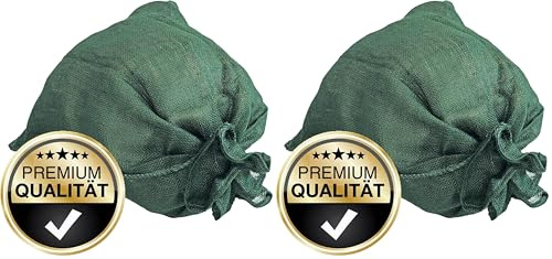 NOOR PREMIUM Jutesack Gr. S 60 x 105 cm I Multifunktionaler Jute Sack I Winterschutz für Topf- & Kübelpflanzen I Frostschutz für Pflanzen I Pflanzen-Überwinterung Öko-Sack I Gartensack Grün