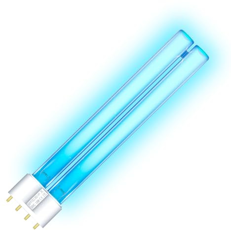 UPPZLLXU 18W Ampoule de Remplacement UVC 2G11 PLL, Ballast Électronique, pour Clarificateur Bassin, Filtre UVC, Élimine Bactéries, Algues Efficacement pour Aquariums, Étangs