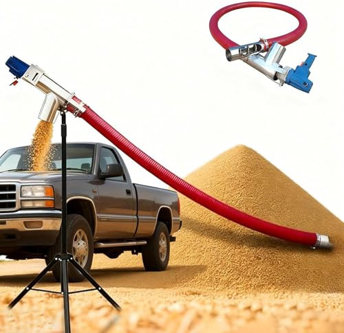 DDZJTPP Bomba De Grano,Transportador De Tornillo Resistente 1500W para Polvo,Granos,Cemento Y Arena,Manguera 1,5 M,Máquina De Transferencia De Polvo Alimentadora De Tornillo Doméstica Withstand