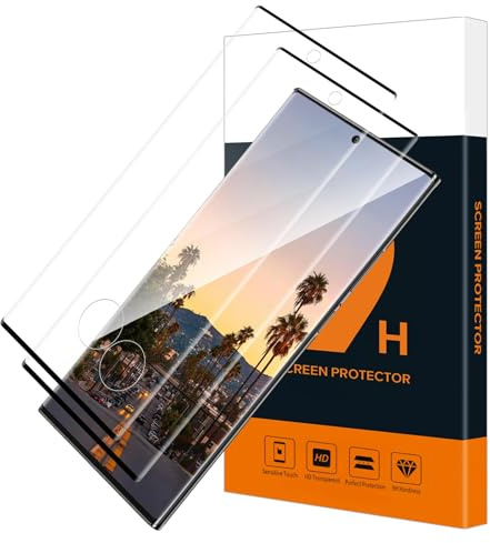 Carantee 2 Stück Schutzfolie für Panzerglas für Samsung Galaxy S23 Ultra 5G, 9H Härte Anti-Kratzer Ultra-HD Volle Bedeckung Samsung S23 Ultra Schutzglas, Anti-Fingerabdruck Anti-Öl S23 Ultra Glasfolie