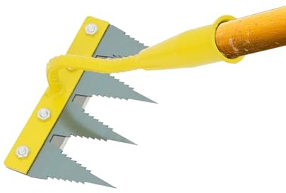 Rastrillo de jardín | Descompactador y arrancador de Uso Pesado | Escardadores manuales - para Exterior jardín césped Patio Macizo de Flores Invernadero vivero frutal