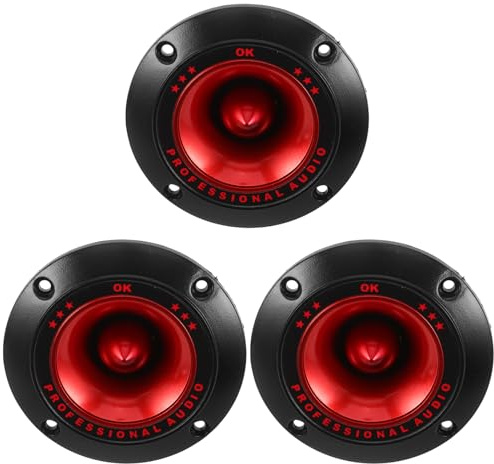 GALPADA 3pcs Haut-parleurs Piézoélectriques à Pavillon pour Système Audio et Scène, Réponse en Fréquence Personnalisée, Distribution Sonore Précise en Plastique et Métal, pour Grandes