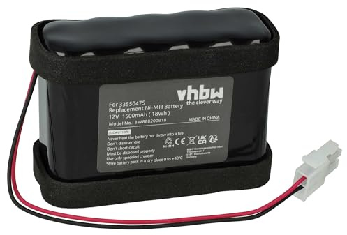 vhbw Akku kompatibel mit Besam EXU1 | EXU3, Entrematic EMSL Schiebetorantrieb Torantrieb Drehtorantrieb (1500 mAh, 12 V, NiMH)