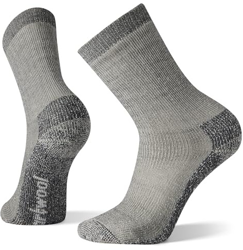 Smartwool Classic Hike Merino Wool Socks, Men's Full Cushioned Walking, Hiking & Running Socks, Crew Fit, Lightweight & Breathable Natural Merino, Men's - Grey, L