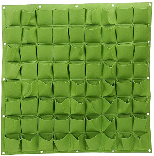 Uposao 72 Tasche Sacco Per Piantare Parete Borsa Per Piante Feltro Impianto Grow Borse Traspirante Giardino Greening Planter Grow Borse All'aperto Coperta Fioriera Giardinaggio Tasche Felt