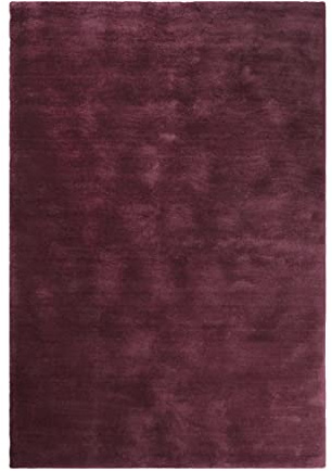 Wecon Home Kuschelig weicher Esprit Hochflor Teppich, bestens geeignet fürs Wohnzimmer, Schlafzimmer und Kinderzimmer LOFT(70 x 140 cm, Bordeaux)
