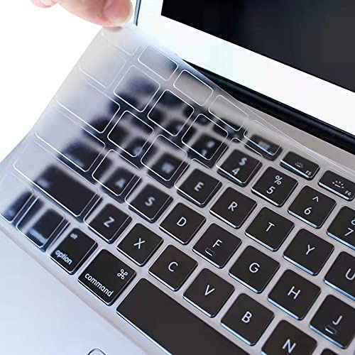 SDTEK Tastaturschutz Kompatibel mit MacBook Air 13 Zoll 2020 (A2337, A2179), Clear Skin Silikon Cover Clear Film (Europa/UK)