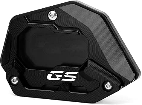 Modeer Für R1250GS Adventure HP R1200GS LC Adventure F750GS -2024 Motorrad CNC-Stütze Verlängerungsplatte Ständer Seitenständer Pad r 1250 1200 gs adv Zubehör (Schwarz-GS)