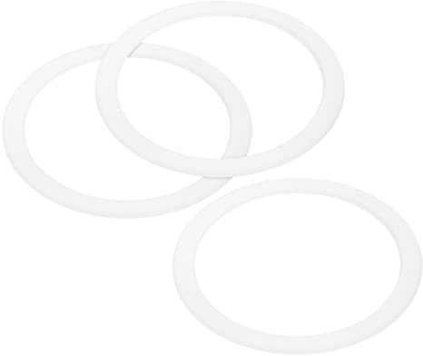 sourcing map Joint étanchéité Cafetière Cafetière Blanc Silicone Anneau Remplacement 72x88x2.5mm pour 12 Tasses Aluminium Café Pot, Paquet de 3