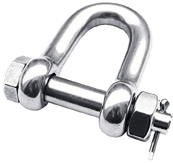 1Stück M16 Mit Versicherung 304 Edelstahl D Ring Schäkel Ring Schnalle