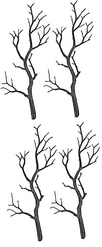 EXCEART KüNstliche Zweige Schwarz 2 StüCk Kunststoff Deko ÄSte FüR Wohnzimmer BüRo Outdoor Bodenvase Realistische Kunstzweige Mit Glatter OberfläChe