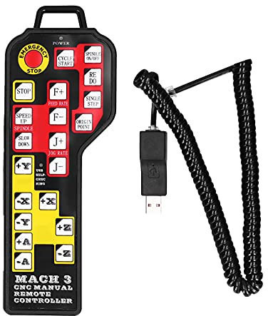 Volant USB, Contrôleur de Volant USB, Contrôleur Manuel à Distance de Frein à Main électronique 4 Axes pour Commande CNC Mach 3, Fraiseuses