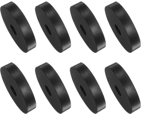 Kozelo 8 Pezzi Distanziali in Gomma [10x10x50mm] Cuscinetti Isolanti Antivibranti, per Accessori Casa Auto Barche in Neoprene, Nero