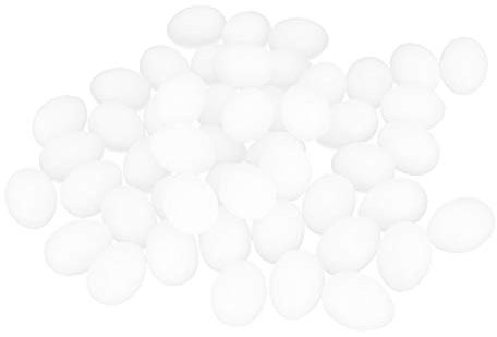 QANYEGN 50Pcs Kunststoff Gefälschte Vogeleier, Taube Hatching Inducer Eier, Solide Kunststoff Bruteier Verwendet, Um Vögel Zu Stoppen Eier Legen Trick(50PCS False Egg)
