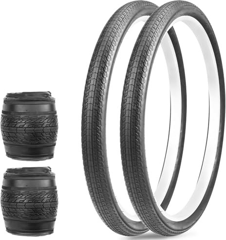 MEGHNA Bicycle Tyres Bike Tires Replacement Tyres: 20/24/26x1.75 Inch Folding Bike Tire for for Beach Cruiser Mountain Bikes MTB/BMX (2 Tires, 26x1.75 Inch)