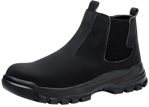 Zapatos de seguridad para hombre para soldador, ligeros, zapatos de trabajo, zapatos de seguridad para hombre y mujer, zapatos de trabajo altos, impermeables, botas de seguridad con puntera de acero,