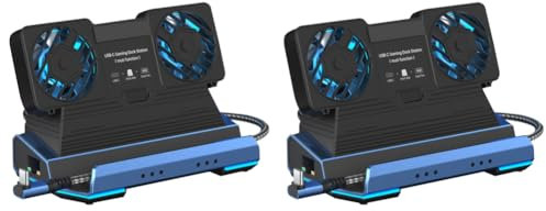 LYEAA 4K Docking Station with Gigabit Ethernet Dual Cooling Fans for Go More Game console TYPE-C expansion dock hard disk box hub