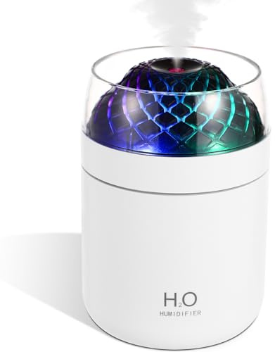 Luxshiny Portable Humidifier 3.5Oz Cordless Air Humidifier with Adjustable Mist and Built-in Led Night Light for Bedroom Office Travel