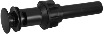 FELTECHELECTR Sink Waste Replacement for Bathroom Sink Drain Anti-clog Strainer Round Plastic Drain Stopper Hair Catcher Universal Fit Black