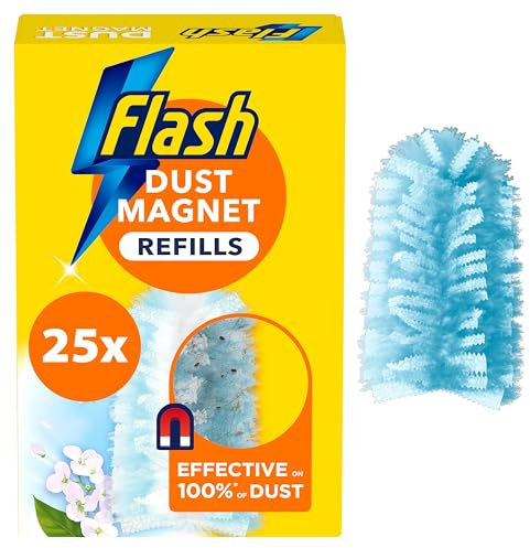 Flash Duster Dust Magnet Refills, Fluffy Dusters Refills, 25 Scented Dusters (5x5), Effective on 100% of Dust, Dust Magnet