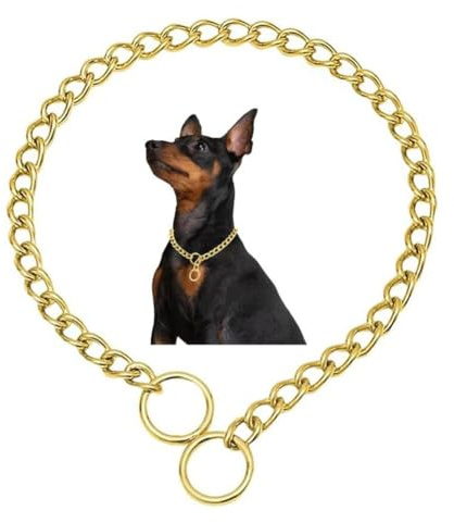 Kettenhalsbänder für große Hunde, schwere Kette, Metall-Trainingshalsbänder, verstellbare Metallkette, Martingal-Welpenhalsbänder für XXS, XS, S, M, L, XL, Silber, XL