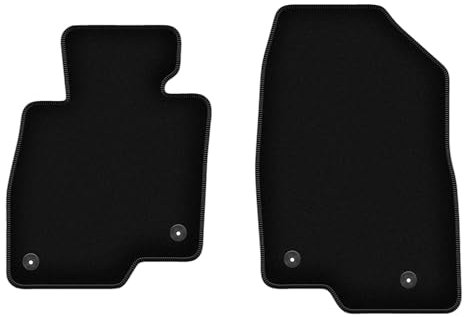 Wielganizator Velours Vorne Fußmatten passend für Mazda 3 III (BM) (2013-) | Qualität: Basic - Genaue Passform, rutschfeste Untregrund 2-teilig - Schwarz