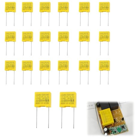 20 Stück LED Entstörkondensator - LED Entstörer Kondensator bei Blinkenden Sicherheits kondensatoren nicht ausgehenden LED Lampen Entstörkondensator 0,22µF 275V X2 Radial