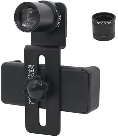Lab Microscope Accessories Diameter 23.2mm 30mm 30.5mm microscope phone with 12.5X eyepiece lens phone holder adapter Telescope accessories(Mounting 30.5mm)