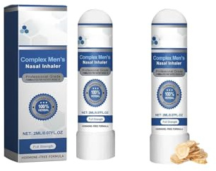 2 Stück Complex Naseninhalator Für Männer, Complex Mens Nasal Inhaler Natürlicher Naseninhalator Stick Nasen-Atem-Stick Nasenstift Für Körperpflege Und Nasenbehandlung
