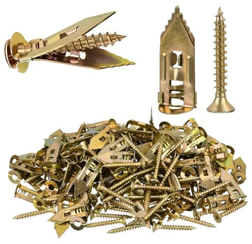150Pcs SelfDriling Drywall with Screw, Self Driling Anchors Screws, 75Pcs Anchors and 75Pcs Screws