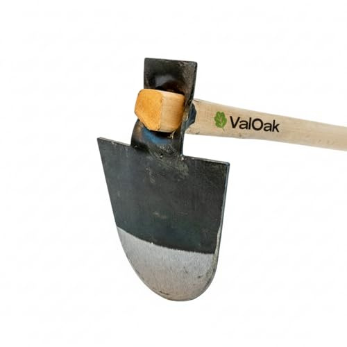 Valoak Zappa Tipo Brindisina da Giardinaggio | Manico in Legno di Faggio da 110 cm | Lama in Acciaio da 15x17 cm | Made in Italy
