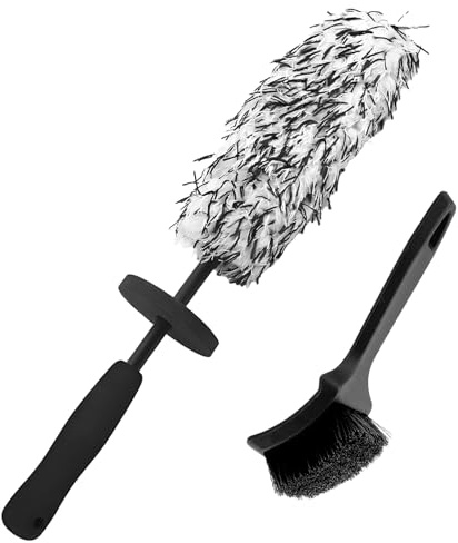 Car Wheel Cleaner Brush,Microfiber Wheel Cleaning Brush,Alloy Wheels Brush with Car Detailing Brushes,Tire Cleaner Brushes Tool,Non Scratch Tire Scrub Tool for Wheels and Rims of Cars,Motorcycles