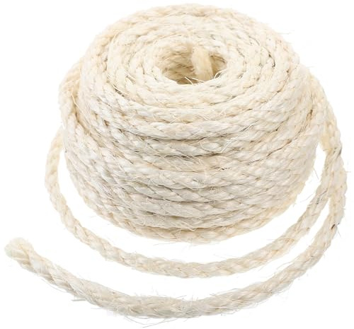EPIGEIST Natural Sisal Hemp Rope for DIY Cat Scratching Post and Cat Tree Replacement, Sturdy Beige Twine Protecting against Scratching Damage with Rough Texture