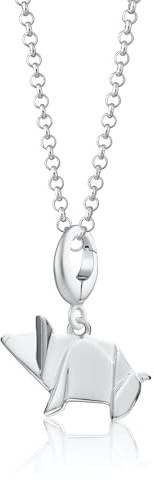 Lily Charmed - Sterling Silver Origami Pig Necklace