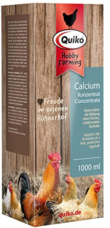 Quiko Hobby Farming Calcium Concentré 1000ml - pour Poules, cailles & volailles - Apport Optimal de calcaire - Idéal pour la Phase de Ponte