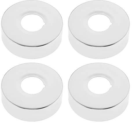 Be In Your Mind 4 Piezas Cubiertas para Tuberías Ducha Cubierta Tubería Cromada Repuesto Cubierta Tubería de Radiador Metal Accesorios Cubierta Decorativa Orificio Alto para El Baño Del Hogar 25 mm