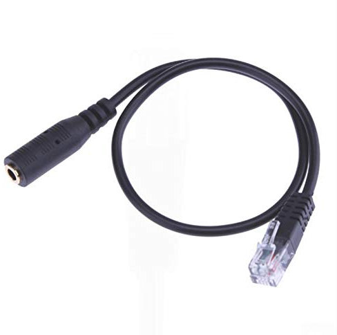 Dous Adaptador RJ9 para Auriculares - Adaptador Jack Telefónico para Teléfono Fijo 3.5mm,Cabeza Redonda y Cabeza Cristal Compatible con teléfonos y computadoras