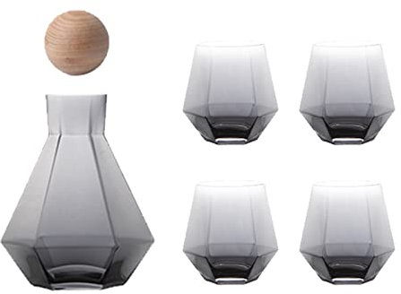 Jarra de Vidrio Lanzador de vidrio conjunto de taza de jugo de jugo de gran capacidad de gran capacidad Copa de cristal de cristal Conjunto for barra de casa Accesorios de cocina Botella de agua Jarra