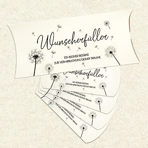 Yezirzax Geburtstags-Geldgeschenkverpackung, 5 x Kissenboxen, Wunscherfüller, Geldgeschenke, Hochzeitsgeschenke, Jugendweihe, Geschenk in 25 x 12 x 3 cm (weiß 2)